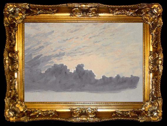 framed  Conrad Martens Cloud study, ta009-2